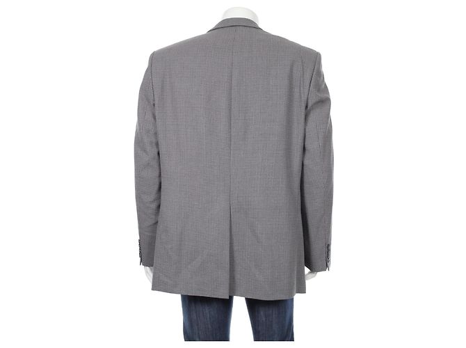 Blazer Yves Saint Laurent Grigio in Lana e Cotone - vista 8
