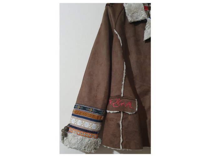 Casaco Desigual Marrom Multicor M - vista 2