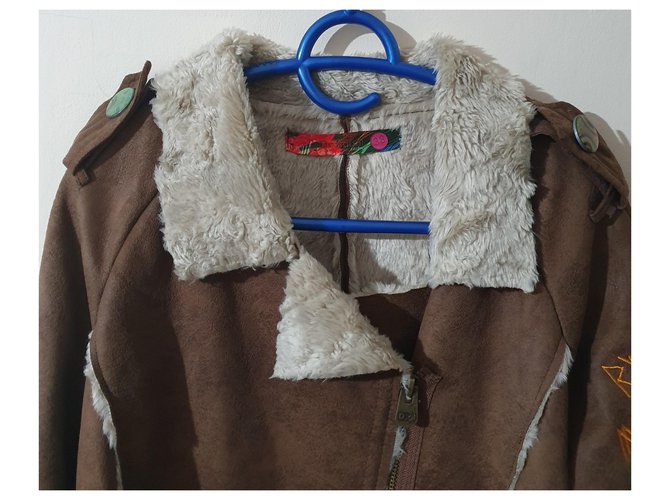 Casaco Desigual Marrom Multicor M - vista 4