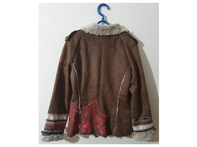 Casaco Desigual Marrom Multicor M - vista 5