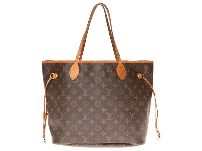 Louis Vuitton Neverfull MM handbag in monogram coated canvas Brown - view 2