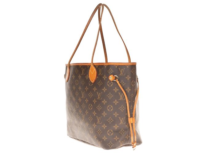 Louis Vuitton Neverfull MM handbag in monogram coated canvas Brown - view 3