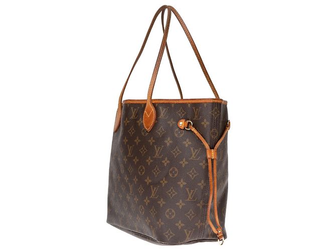 Louis Vuitton Neverfull MM handbag in monogram coated canvas Brown - view 4