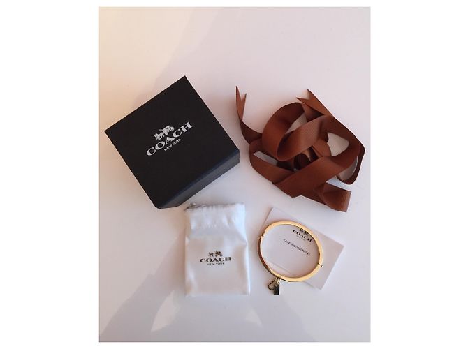 Bracciale Rigido Coach Rush Oro con Cristalli D'oro - vista 3