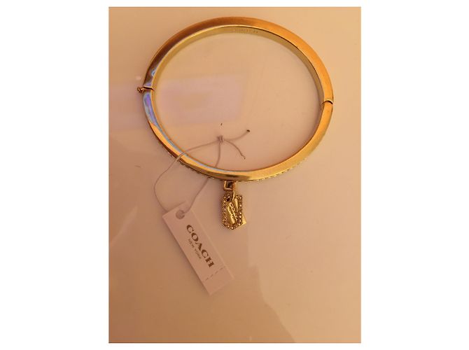 Bracciale Rigido Coach Rush Oro con Cristalli D'oro - vista 4