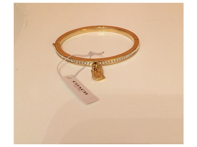 Bracciale Rigido Coach Rush Oro con Cristalli D'oro - vista 5