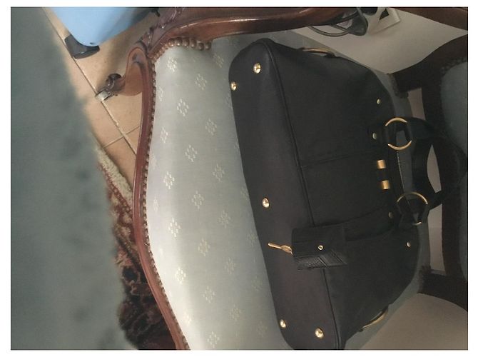 Borsa a mano Yves Saint Laurent Muse in pelle nera Nero - vista 6
