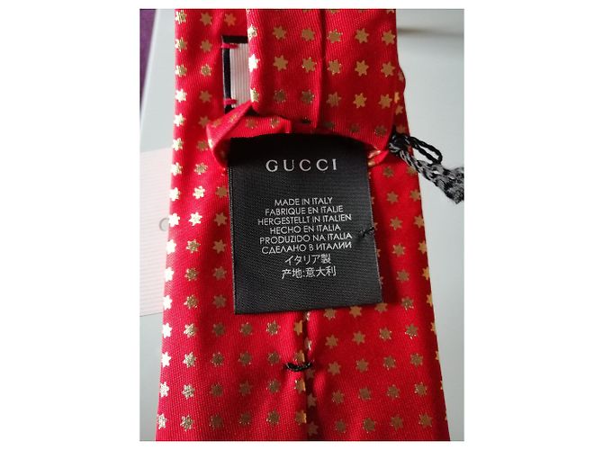 cravatta ssstars gucci rossa nuova Rosso - vista 2