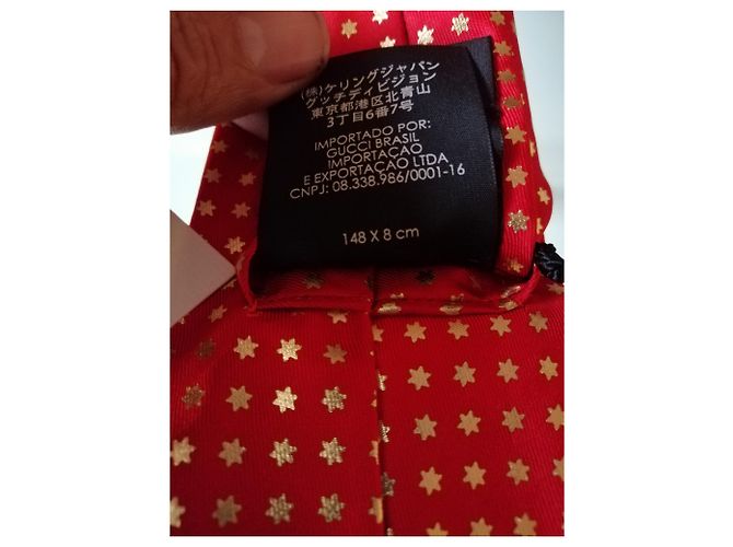 cravatta ssstars gucci rossa nuova Rosso - vista 4