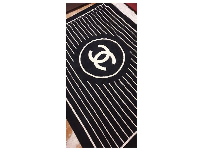 nova toalha Chanel Preto Bege - vista 8