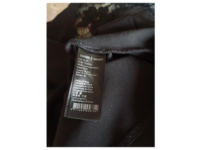 Samsoe & Samsoe Kjole Kleid schwarze Spitze - Ansicht 4