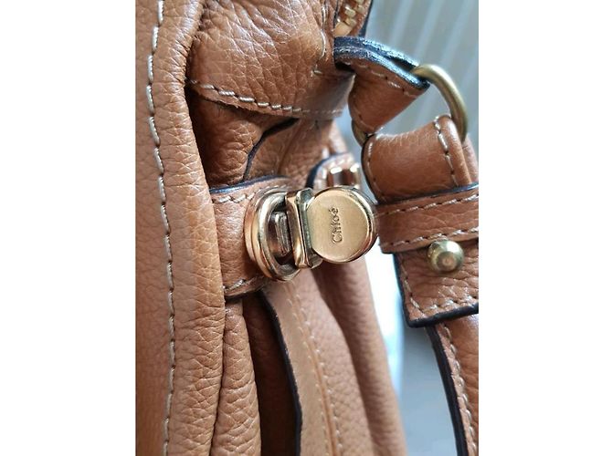 Chloé Paraty Leder Handtasche Hellbraun - Ansicht 4