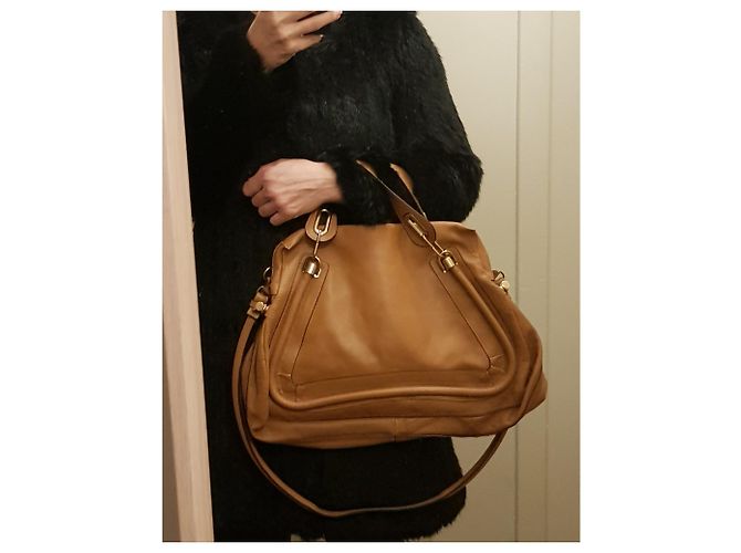 Chloé Paraty Leder Handtasche Hellbraun - Ansicht 9