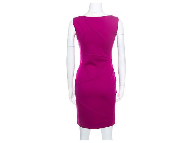 Escada Hot Lava Kleid Pintuck Fuchsia Fuschia - Ansicht 3