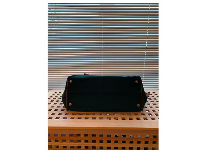 Borsa weekend 48H Delvaux Verde in Tela - vista 4