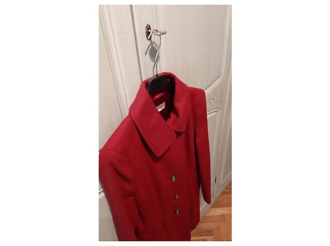 Autre Marque Abrigo I Blues de lana rojo oscuro Burdeos - vista 8