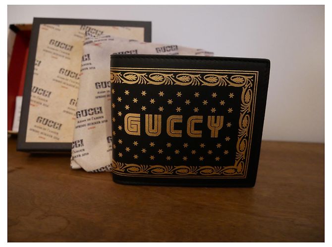 Cartera de cuero Gucci (Guccy) Negro - vista 2