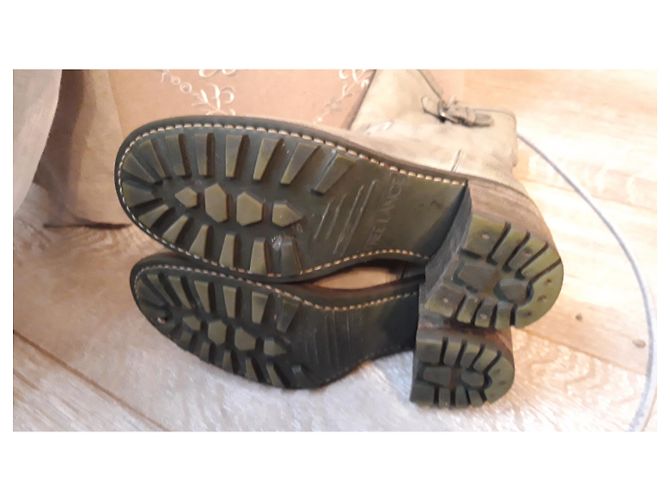 Free Lance Geronimo Biker Stiefel Hellgrün Leder - Ansicht 5