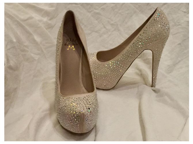 Kurt Geiger Tacchi tempestati di cristalli Crudo - vista 2
