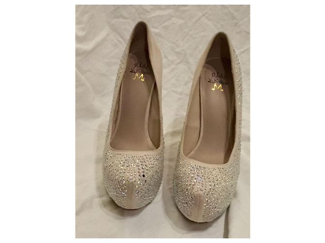 Kurt Geiger Tacchi tempestati di cristalli Crudo - vista 4