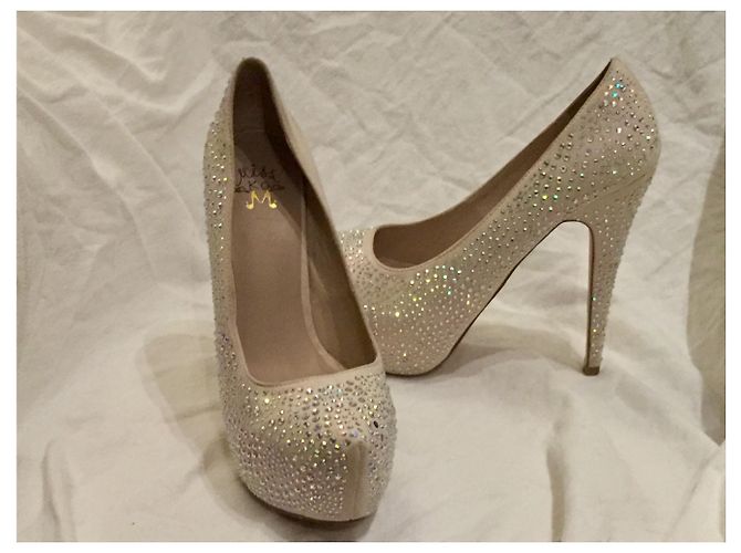 Kurt Geiger Tacchi tempestati di cristalli Crudo - vista 6