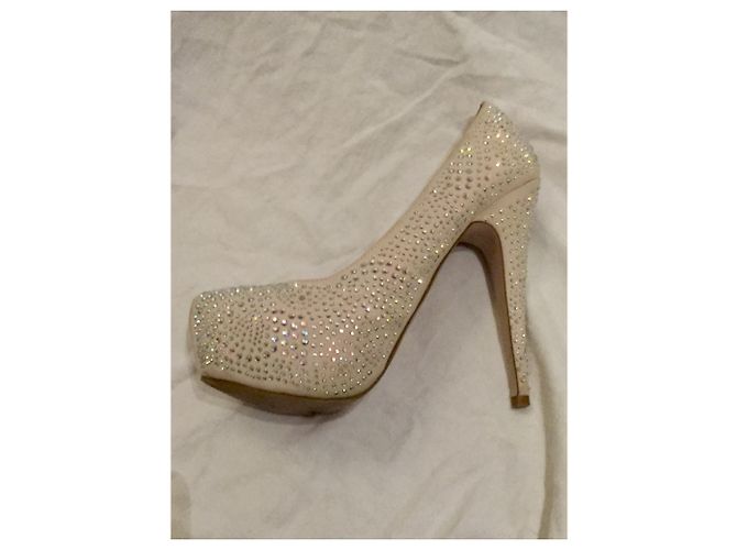 Kurt Geiger Tacchi tempestati di cristalli Crudo - vista 7