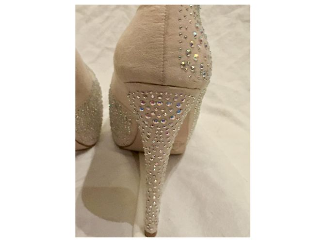Kurt Geiger Tacchi tempestati di cristalli Crudo - vista 8