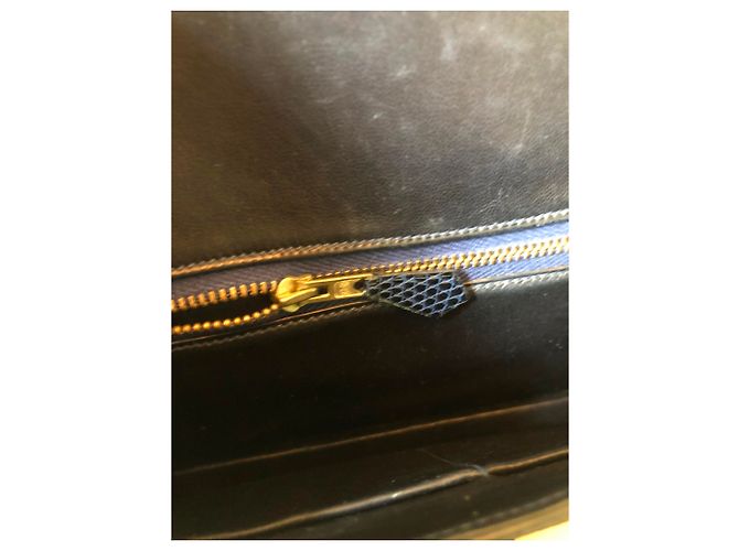 Médor Hermès Medor Tasche Marineblau - Ansicht 7