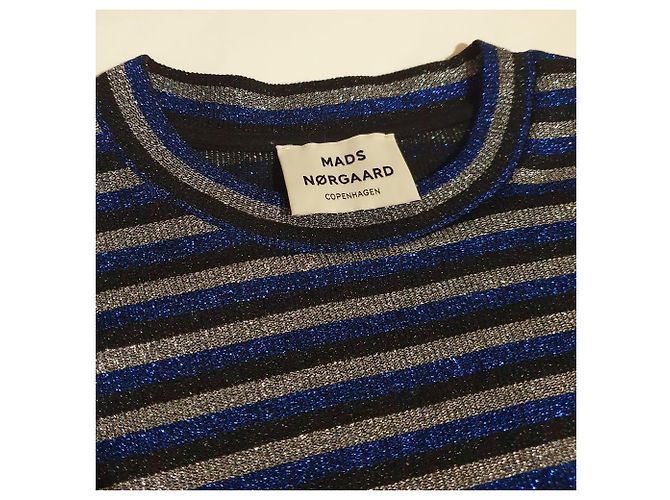 Autre Marque Mads Norgaard Bluse Triple Glam Gestreift Mehrfarben - Ansicht 3