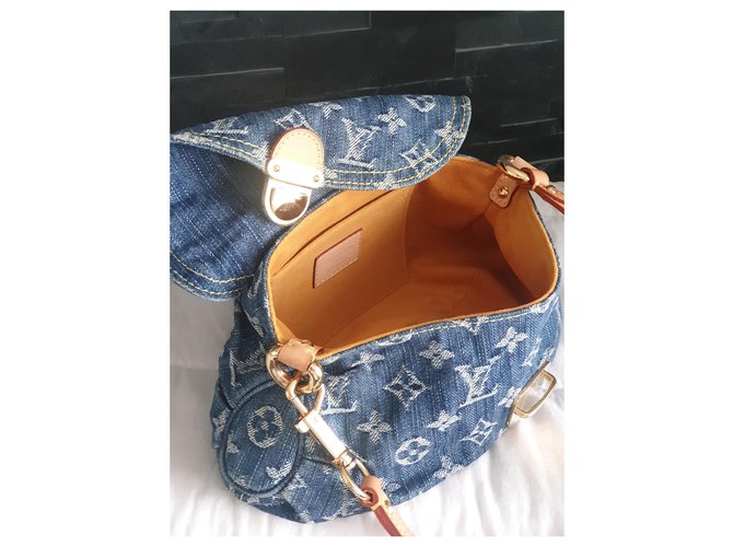 Louis Vuitton Pleaty Denim Blu - vista 10