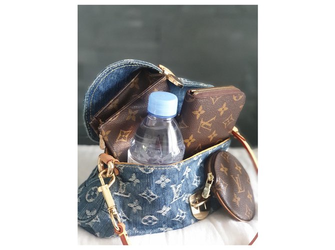 Louis Vuitton Pleaty Denim Blu - vista 12