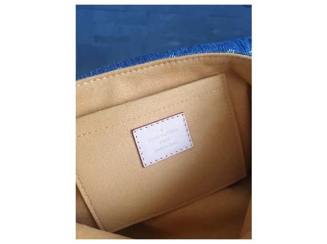 Louis Vuitton Pleaty Denim Blu - vista 15