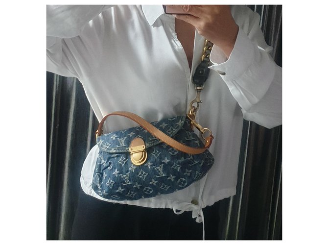 Louis Vuitton Pleaty Denim Blu - vista 17