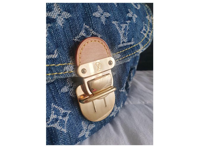 Louis Vuitton Pleaty Denim Blu - vista 6