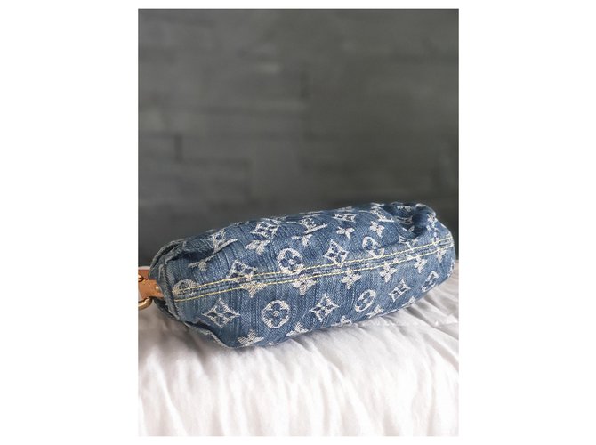Louis Vuitton Pleaty Denim Blu - vista 7