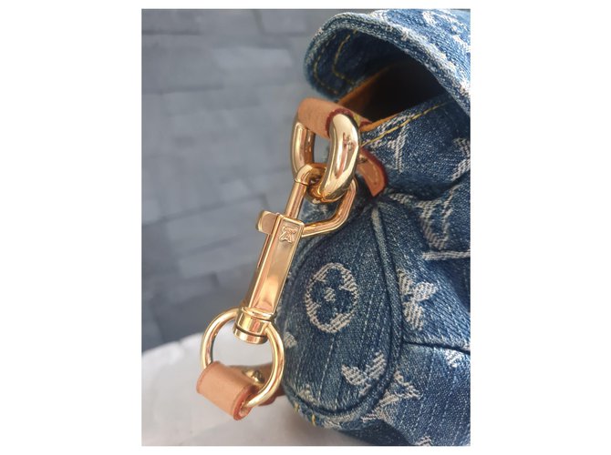 Louis Vuitton Pleaty Denim Blu - vista 8