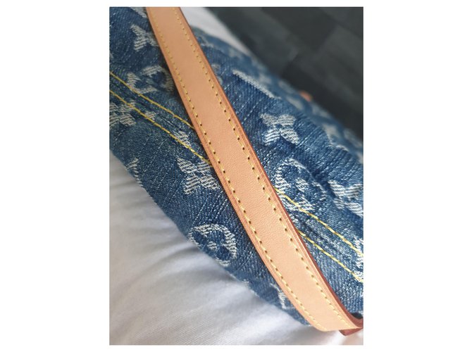 Louis Vuitton Pleaty Denim Blu - vista 9