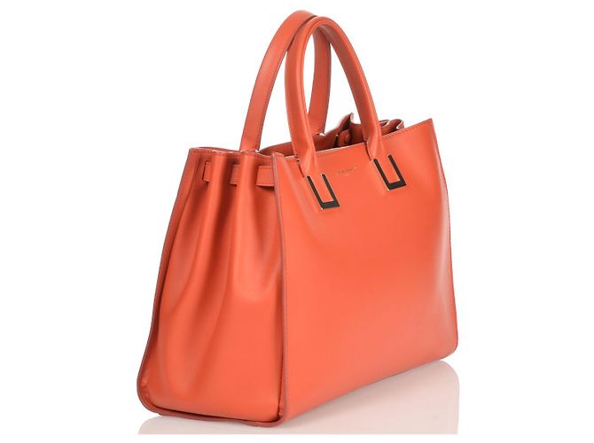 Borsa tote Emanuel Ungaro con logo corallo in pelle - vista 2