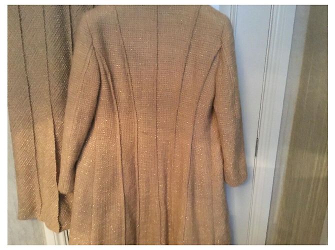 Abrigo de Alberta Ferretti de lana beige y dorado Caramelo - vista 16