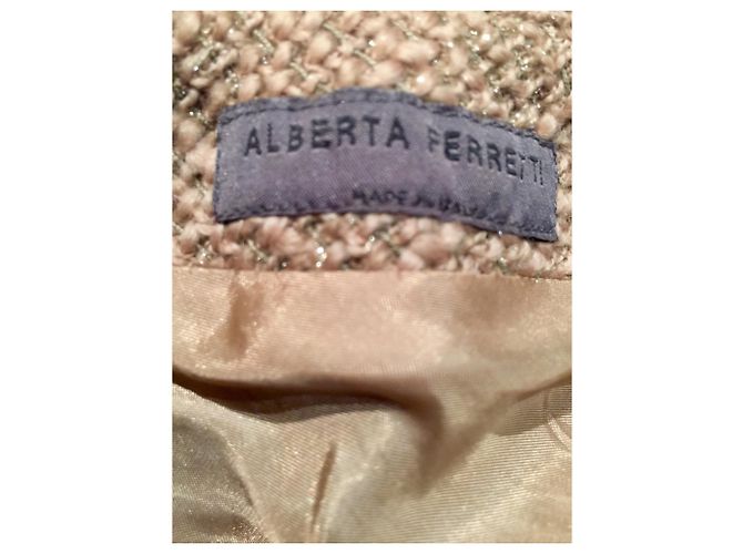 Abrigo de Alberta Ferretti de lana beige y dorado Caramelo - vista 20