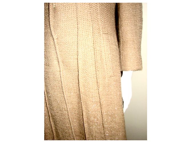 Abrigo de Alberta Ferretti de lana beige y dorado Caramelo - vista 6