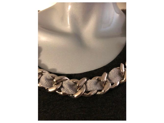Top Love Moschino Gris Carbón de Viscosa con Cadena Gris antracita - vista 3