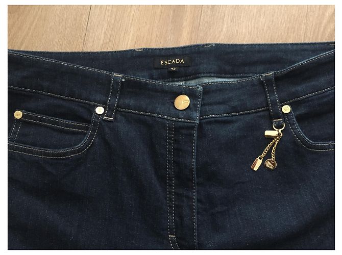 Jeans Escada Nine Blu Cotone - vista 4