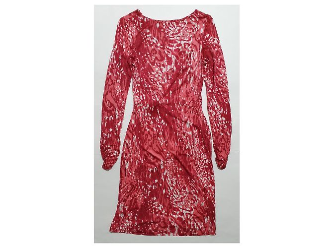 Ghost London Kleid Rosa Viskose Pink Weiß - Ansicht 2