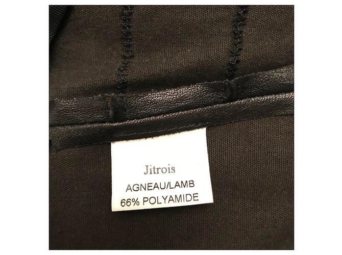 Jitrois Bustierkleid aus schwarzem Lammleder - Ansicht 3