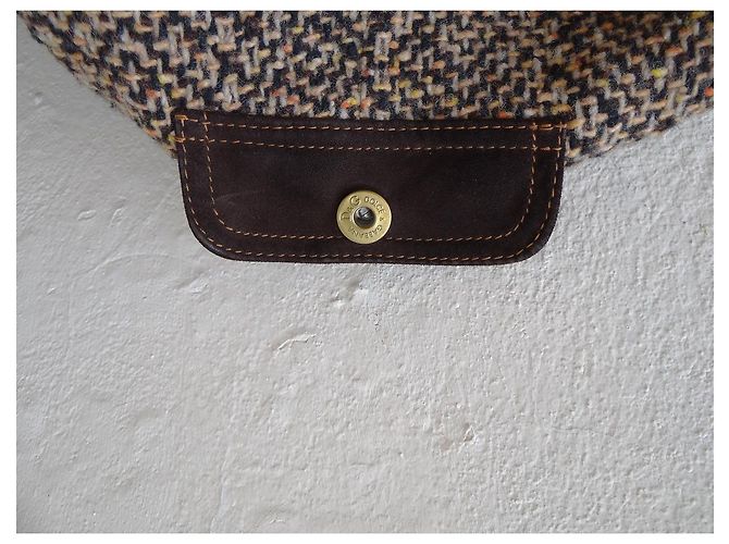 Dolce & Gabbana Abrigo de lana y cuero Marrón Azul Castaño Multicolor - vista 4