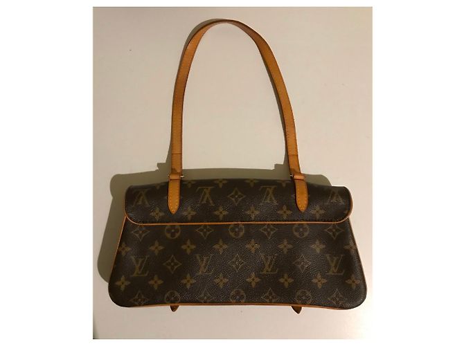 Borsa Louis Vuitton marrone rossiccio MM - vista 4
