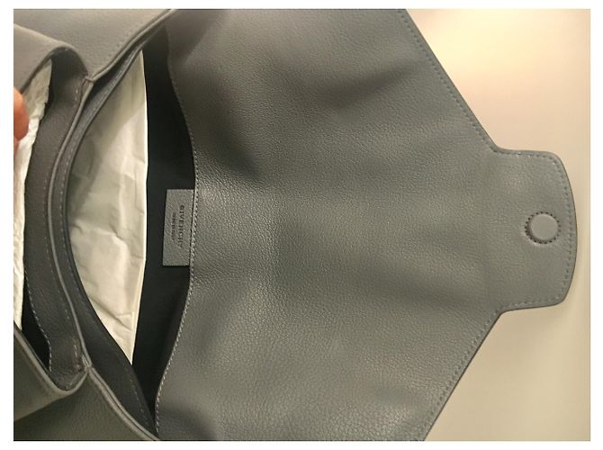 Clutch Givenchy Antigona in pelle grigia Grigio - vista 4