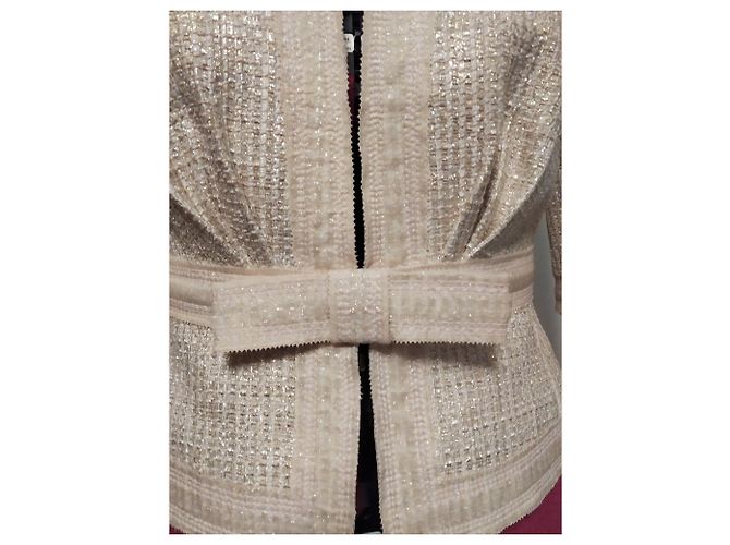 Chaqueta Louis Vuitton de seda rosa con botones dorados - vista 3