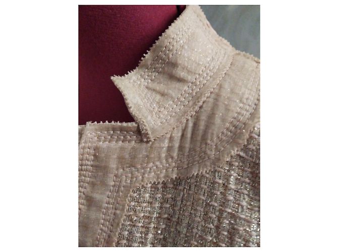 Chaqueta Louis Vuitton de seda rosa con botones dorados - vista 6